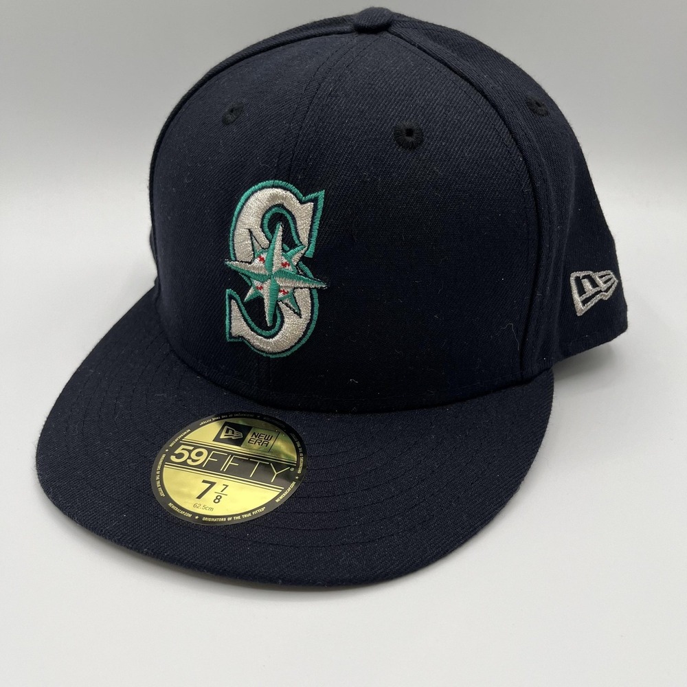 Seattle Mariners Hat Cap Fitted Mens 7 7/8 Blue MLB Baseball New Era 59FIFTY NEW